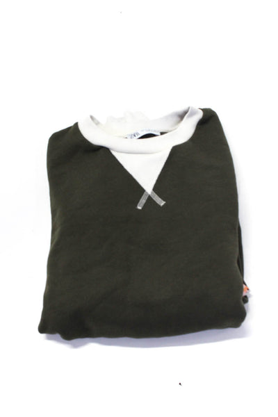 Zara Knit Womens Tied Back Knit Sweater Sweatshirt  Black Green Size M Lot 2