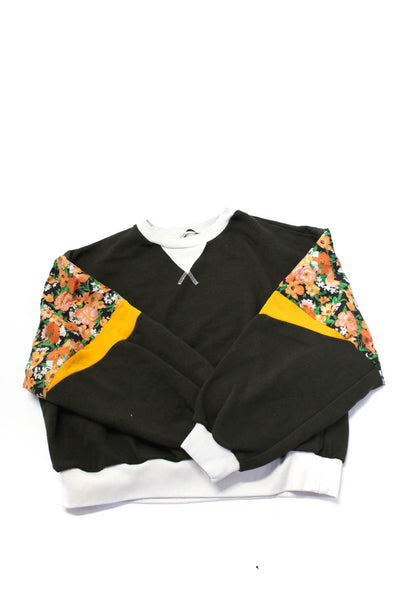 Zara Knit Womens Tied Back Knit Sweater Sweatshirt  Black Green Size M Lot 2