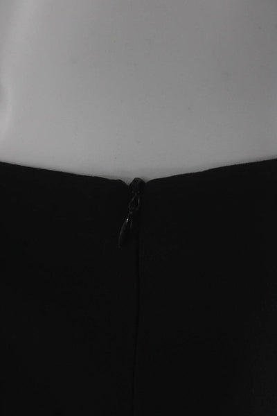 Peserico Women's Zip Closure A-Line Midi Skirt Black Size 50