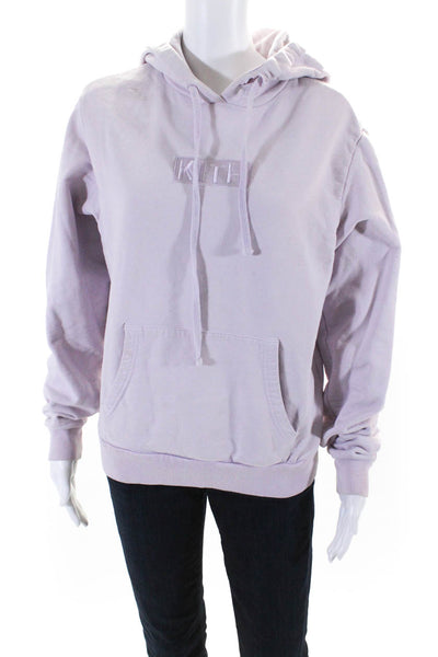Kith Women's Cotton Embroidered Pullover Hoodie Lilac Size XS