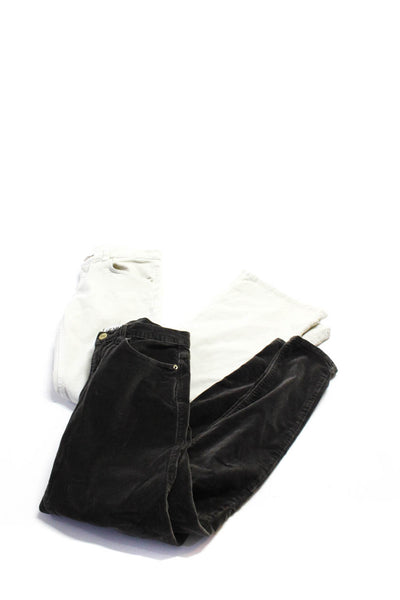 Rag & Bone Women's Five Pockets Corduroy Bootcut Pant Off White Size 26 Lot 2