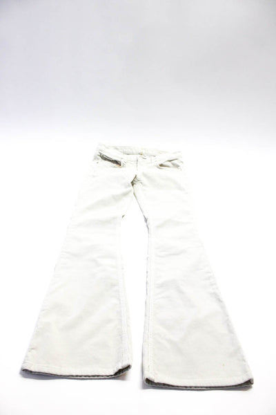 Rag & Bone Women's Five Pockets Corduroy Bootcut Pant Off White Size 26 Lot 2