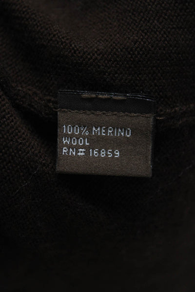 J. Mclaughlin Womens Merino Wool Long Sleeve Sweater Cardigan Brown Size XS