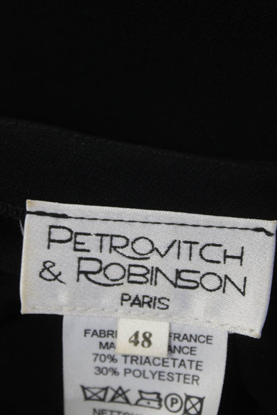 Petrovitch & Robinson Women's Short Sleeve Two Piece Skirt Set Black Size 48