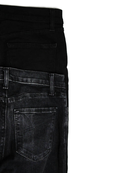 J Brand Women's High Waist Crop Skinny Jeans Black Size 26 25, Lot 2