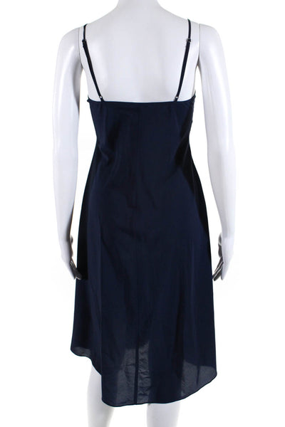 Rebecca Taylor Women's Silk Floral Print Long Sleeve Tiered Dress Blue Szie 0
