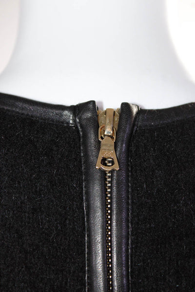 J Brand Women's Round Neck Sleeveless Peplum Sweater Black Size S