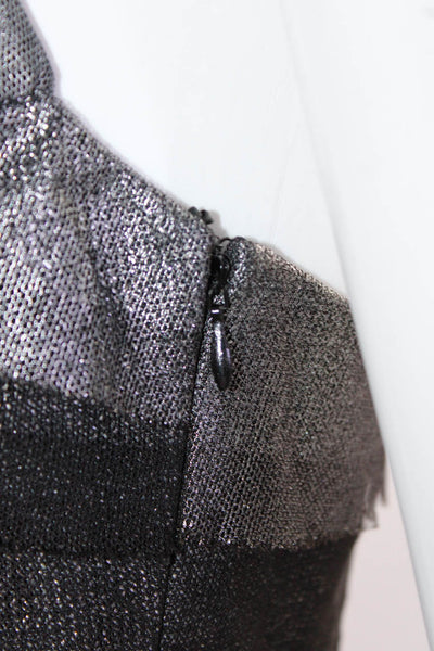 Chris Han Women's Ruffle Scoop Neck Spaghetti Straps Mini Dress Black Size 4