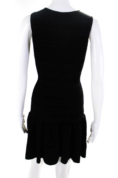 Torn by Ronny Kobo Women's V-Neck Sleeveless Tiered Mini Dress Black Size M