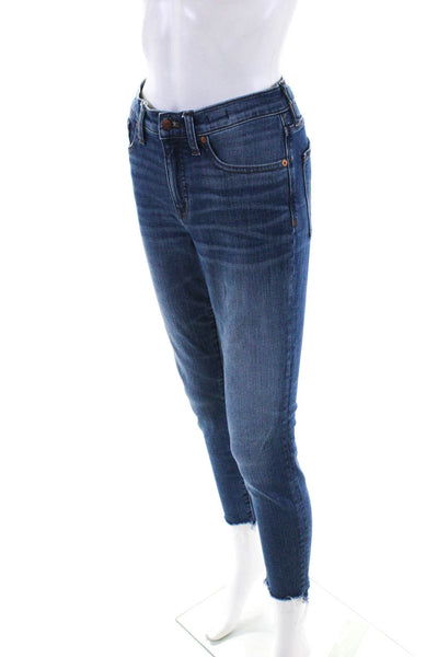 Madewell Womens Cotton 5 Pocket Zip Fly Mid-Rise Skinny Jeans Blue Size 30
