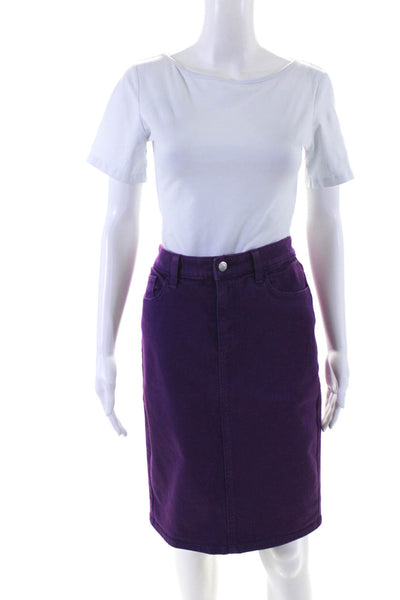 Joe's Collection Kikiriki Womens Cotton Denim Skirt Purple Size 28 M Lot 2