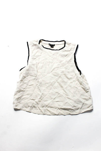 Theory Zara Topshop Womens Sleeveless Tank Blouses White Black Size S M 4 Lot 4