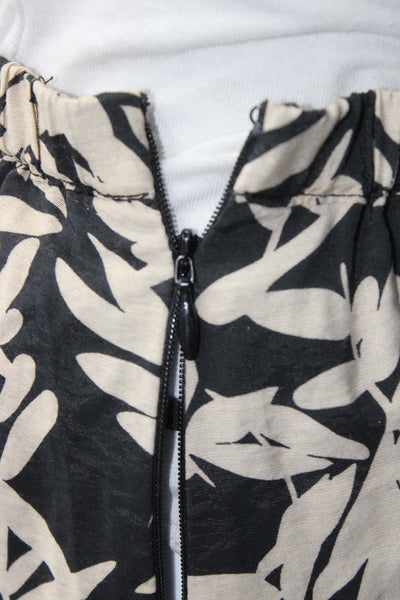 Ba&Sh Womens Leaf Print Elastic Waist High Rise A-Line Maxi Skirt Black Size XS