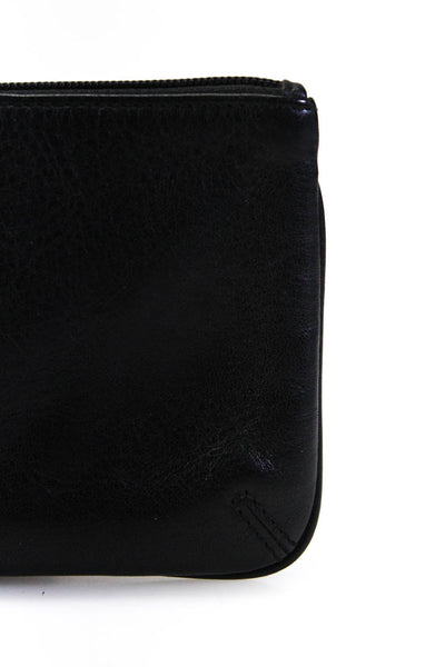 Coach Women's Leather Zip Wristlet Wallet Black