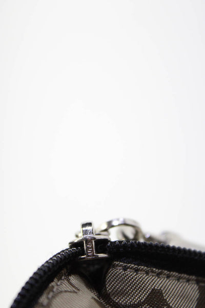 Coach Women's Leather Zip Wristlet Wallet Black