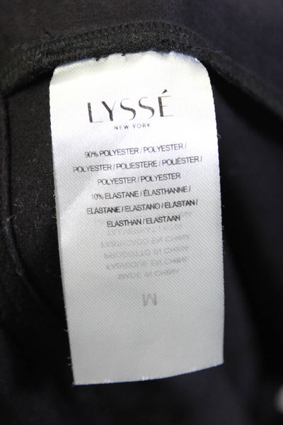 Lysse Womens Black Fringe Detail Collar Full Zip Long Sleeve Jacket Size M