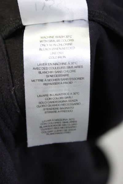 Lysse Womens Black Fringe Detail Collar Full Zip Long Sleeve Jacket Size M