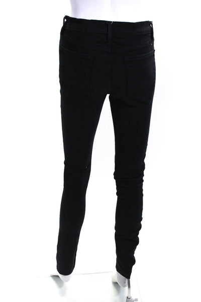 Frame Womens Solid Black Mid-Rise Forever Karlie Skinny Leg Jeans Size 26