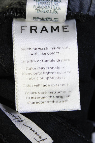 Frame Womens Solid Black Mid-Rise Forever Karlie Skinny Leg Jeans Size 26