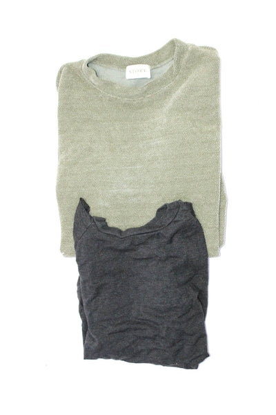 Beyond Yoga Story Womens Long Sleeve Tee Tops Gray Size XS S Lot 2