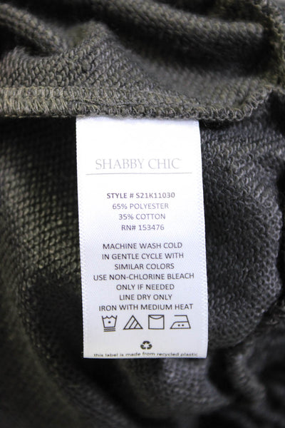 Shabby Chic Women's Long Sleeve Ruffle Trim Blouse Dark Gray Size S