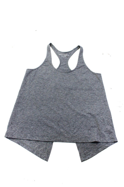 Outdoor Voices Womens Scoop Neck Racerback Tank Tops Navy Blue Gray Size S Lot 2