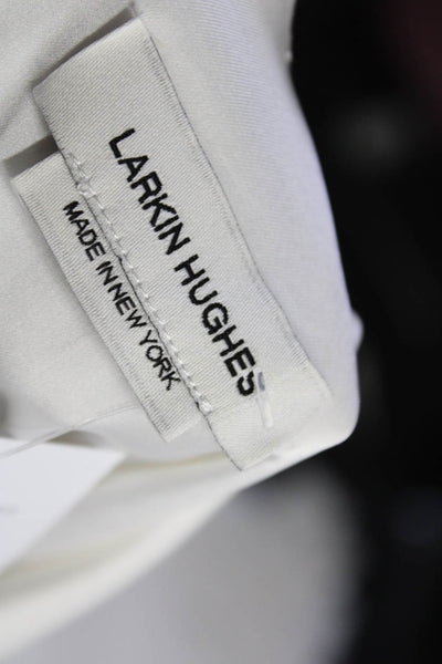 Larkin Hughes Womens Sleeveless Pullover V-Neck Midi Slip Dress White Size S