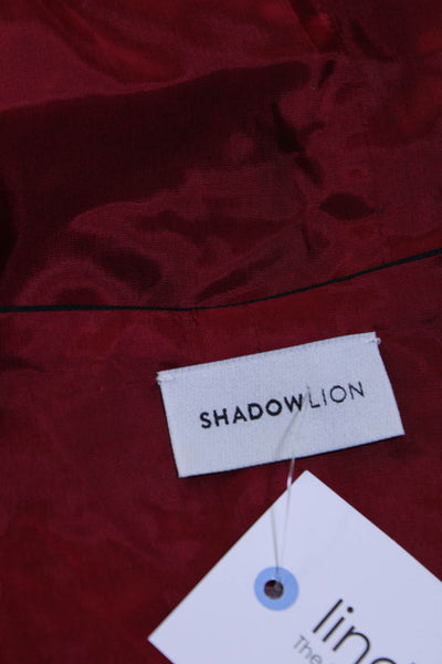 Shadow Lion Womens V Neck Twill Button Up Vest Waistcoat Navy Blue Size Medium