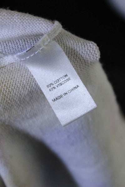 Central Park West Womens Cotton Tie-Dye Crewneck Knit Top Multicolor Size XS