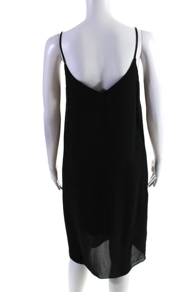 Larkin Hughes Womens V-Neck Sleeveless Knee Length Tank Dress Black Size S