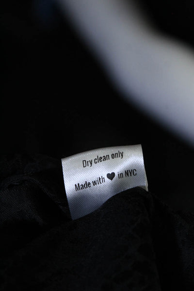 Larkin Hughes Womens Ruffle Trim Long Sleeve Mid-Calf Dress Black Size XS
