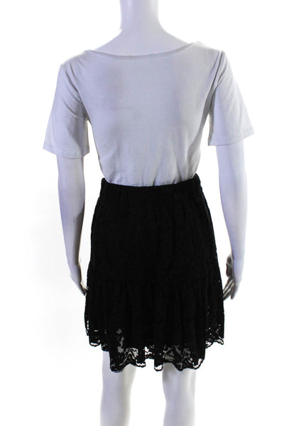 Larkin Hughes Womens Satin Elastic Waist Mid-Calf Skirt Black Size XS Lot 2