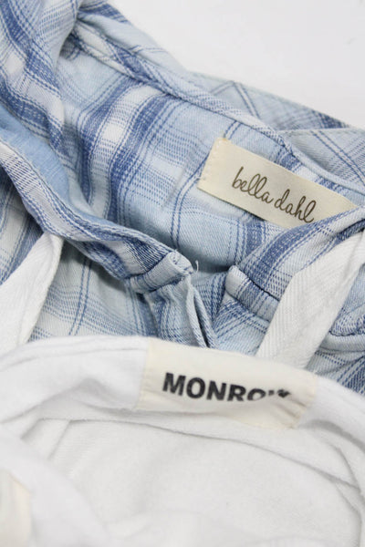 Bella Dahl Monrow Womens Blouse Top Hoodie Sweatshirt Blue Size S Lot 2