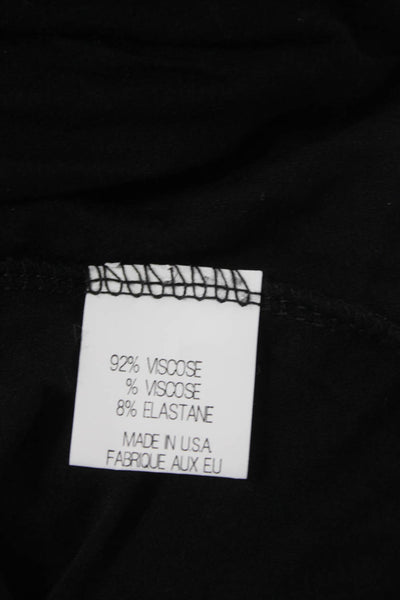 Theory Womens Jersey Knit Long Sleeve Turtleneck Empire Waist Dress Black Size L