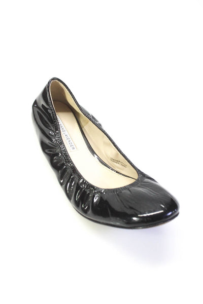 Vera Wang Lavender Label Womens Black Leather Ballet Flats Shoes Size 7M
