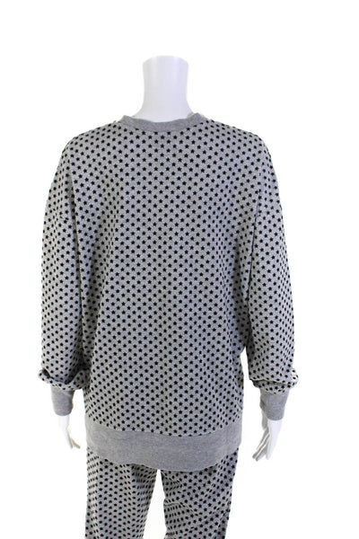 Aniche Womens Knit Star Printed Sweatshirt Sweatpants Set Gray Size S Lot 2