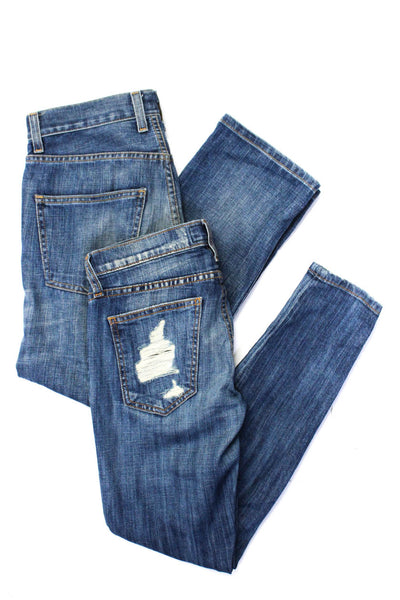 Current/Elliott Womens Straight Leg Jeans Pants Blue Size 23 25 Lot 2