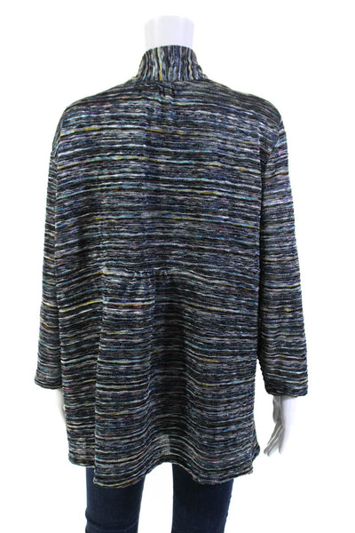 Andria Lieu Womens Open Front Cardigan Sweater Top Twinset Multicolored Size 2X