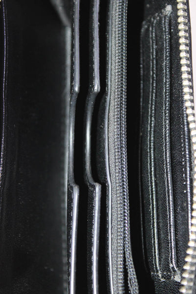 Rebecca Minkoff Womens Leather Medallion Zipped Tied Tassel Card Wallet Black