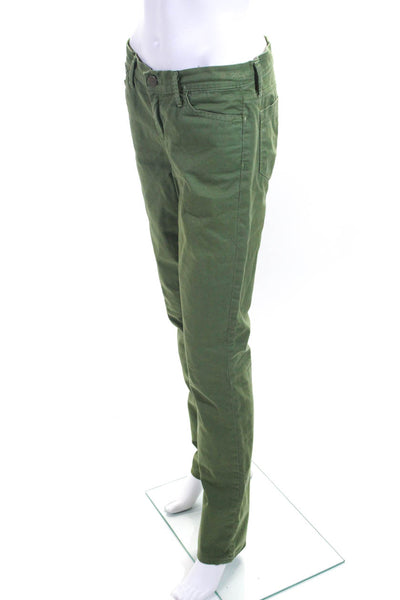 Goldsign Women's Midrise Five Pockets Straight Leg Pant Green Size 28