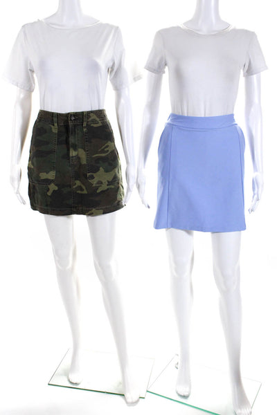 Sundry Dunning Womens Mini Skirts Green Blue Size 27 Small Lot 2