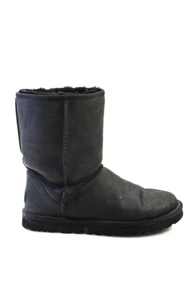 UGG Australia Womens Shearling Classic Short Ankle Boots Black Size 10