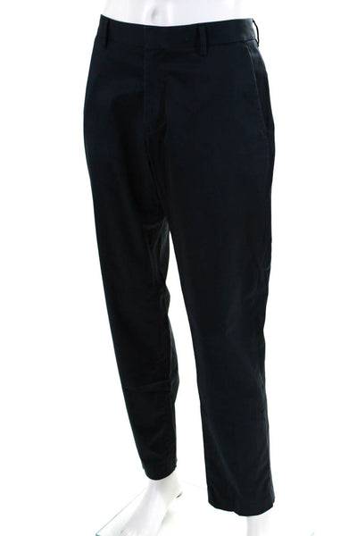 Bonobos Mens Flat Front Straight Leg Athletic Khaki Pants Navy Blue Size 33/32