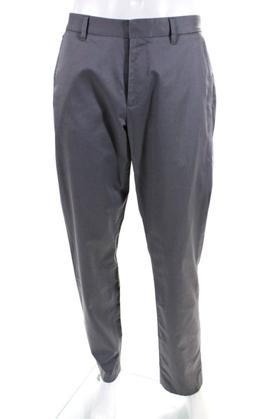 Bonobos Mens Athletic Straight Leg Khaki Pants Gray Cotton Size 33