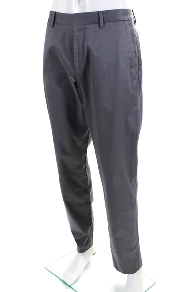 Bonobos Mens Athletic Straight Leg Khaki Pants Gray Cotton Size 33