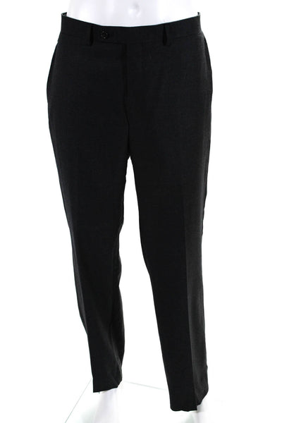 Lauren Ralph Lauren Mens Straight Leg Dress Pants Charcoal Gray Wool Size 34