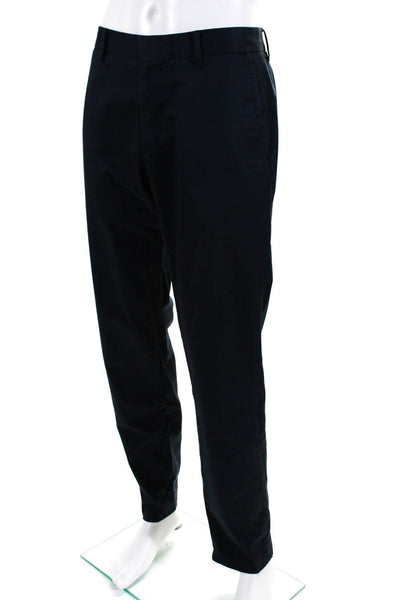 Bonobos Mens Straight Leg Athletic Khaki Pants Navy Blue Cotton Size 33X32