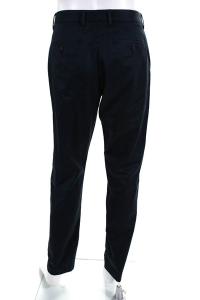 Bonobos Mens Straight Leg Athletic Khaki Pants Navy Blue Cotton Size 33X32