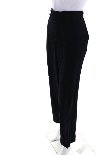 Shadow Lion Womens High Waist Tapered Pleated Crop Dress Pants Navy Size 36