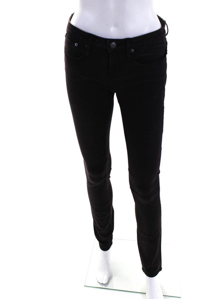 Helmut Lang Womens Cotton Denim Low-Rise Skinny Leg Jeans Blackened Red Size 26